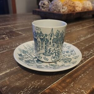 Nymolle Art Faience Hoyrup Denmark Cup and Saucer Set Limited Edition # 6007
